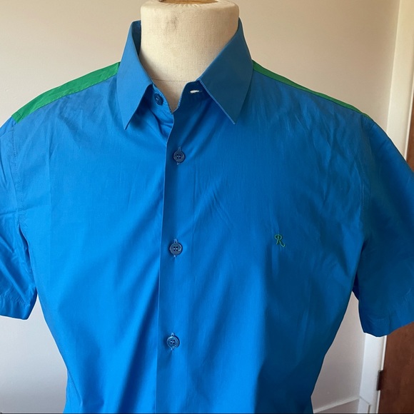 Raf Simons Men’s shirt color block Large - Picture 2 of 10